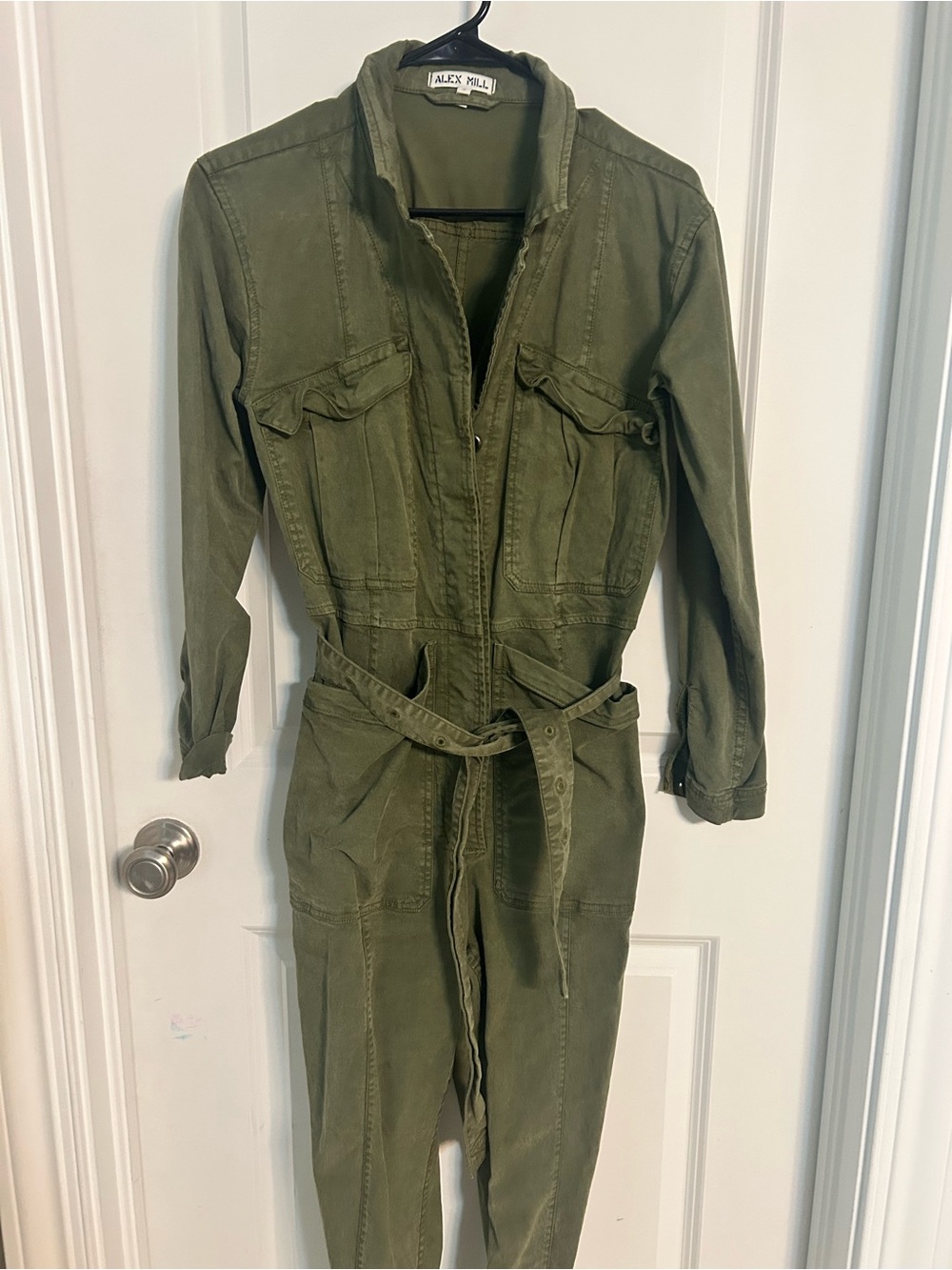 Alex Mill Olive Expedition Jumpsuit